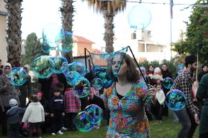 bulles de couleur à Gaza